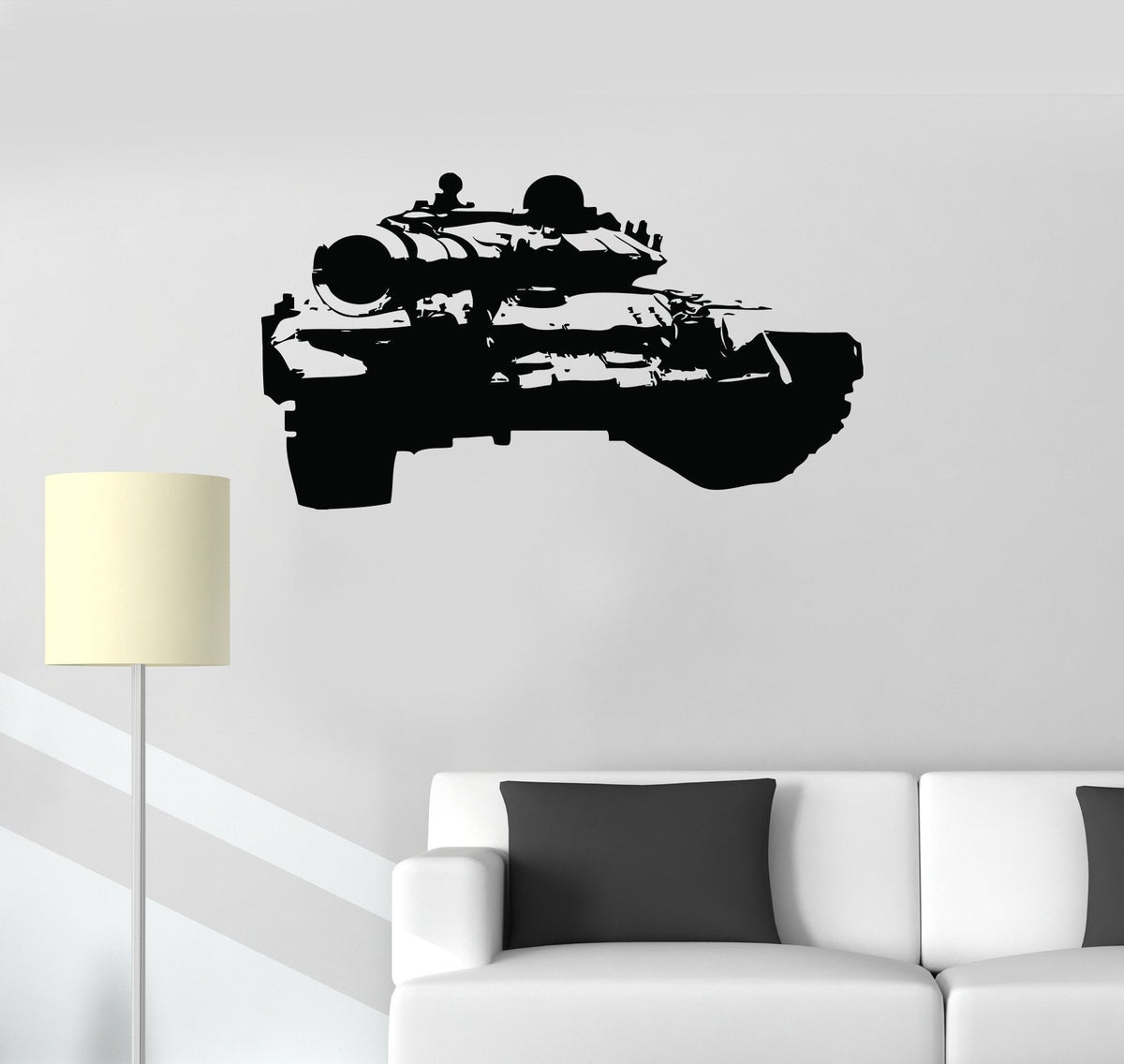 Vinyl Wall Decal Tank Military Decor War Boys Kids Room Stickers Mural ...