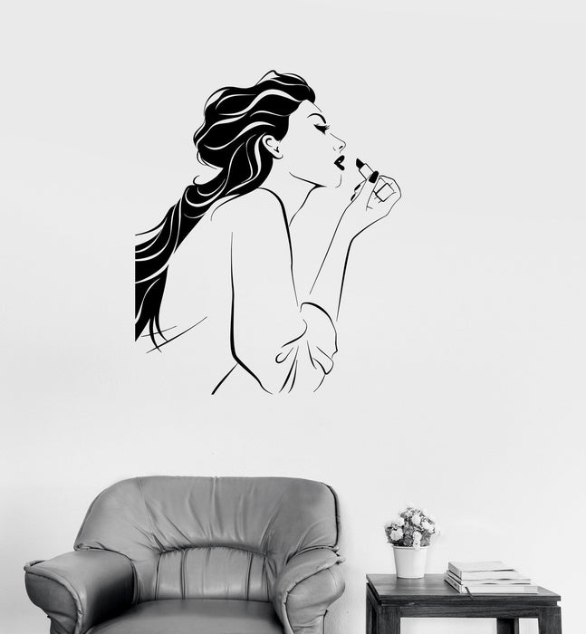 Vinyl Decal Cosmetic Beauty Salon Makeup Stylist Girl Room Wall Stickers Unique Gift (ig2646)