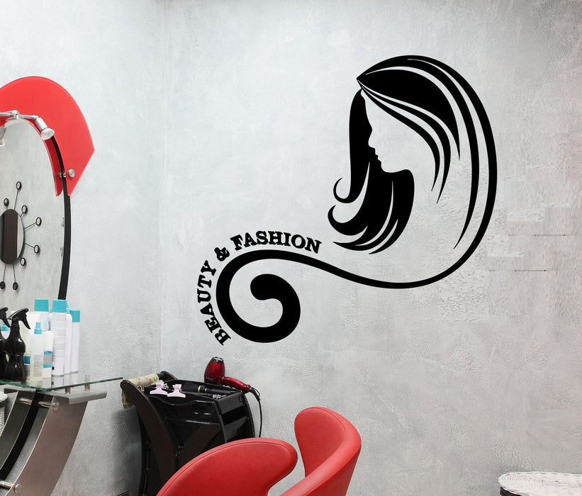 Vinyl Decal Beauty Hair Salon Fashion Woman Hairdresser Barbershop Wall Stickers Unique Gift (ig2657)