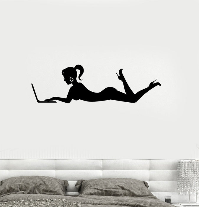 Vinyl Decal Girl Laptop Computer Zone Video Game Wall Sticker Decor Unique Gift (ig2659)