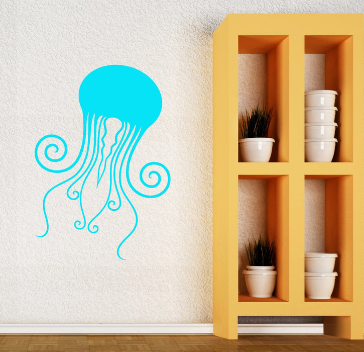 Vinyl Decal Jellyfish Nautical Marine Decor Ocean Sea Wall Stickers Unique Gift (ig2677)