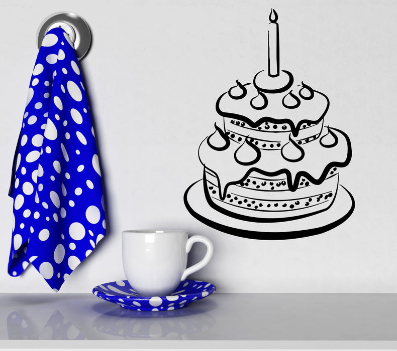 Vinyl Decal Cake Kitchen Pie Confectionery Bakery Bakehouse Wall Stickers Unique Gift (ig2685)