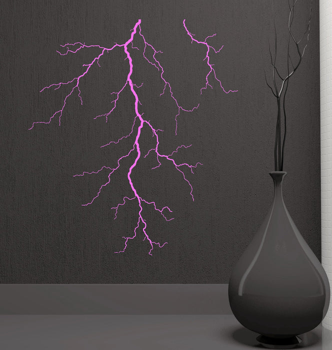 Vinyl Decal Lightning Atmospheric Electrical Discharge Weather Forecast Wall Stickers Unique Gift (ig2808)