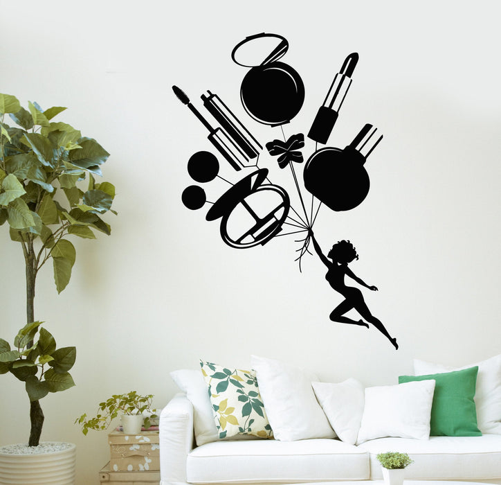 Vinyl Decal Cosmetics Beauty Salon Woman Girl Room Makeup Wall Stickers Unique Gift (ig2958)