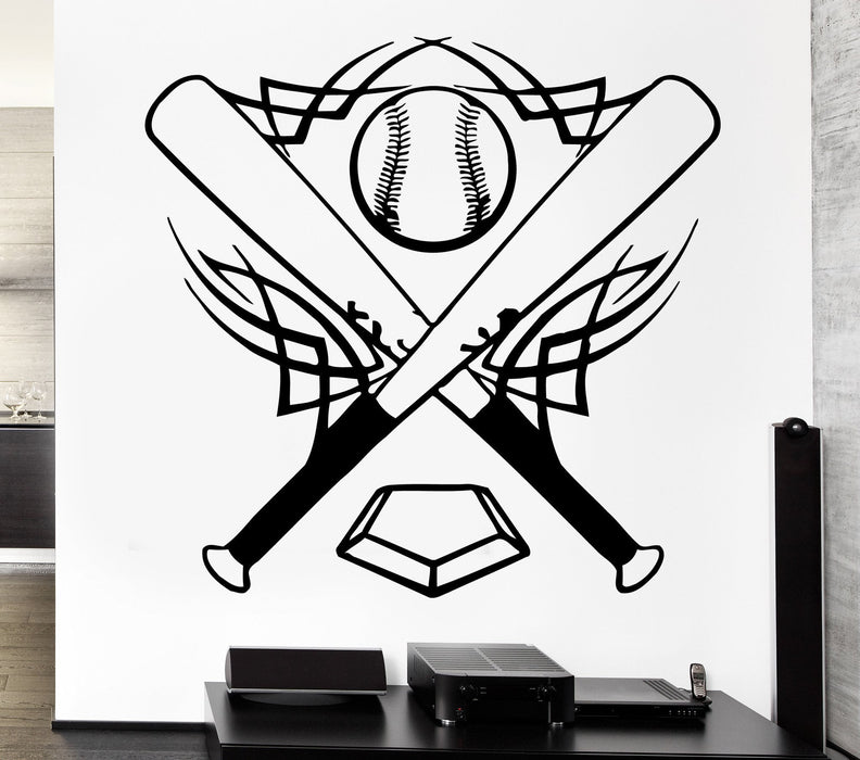 Vinyl Decal Baseball Wall Stickers Bat Sports Ball Great Decor for Boys Room Unique Gift (ig340)