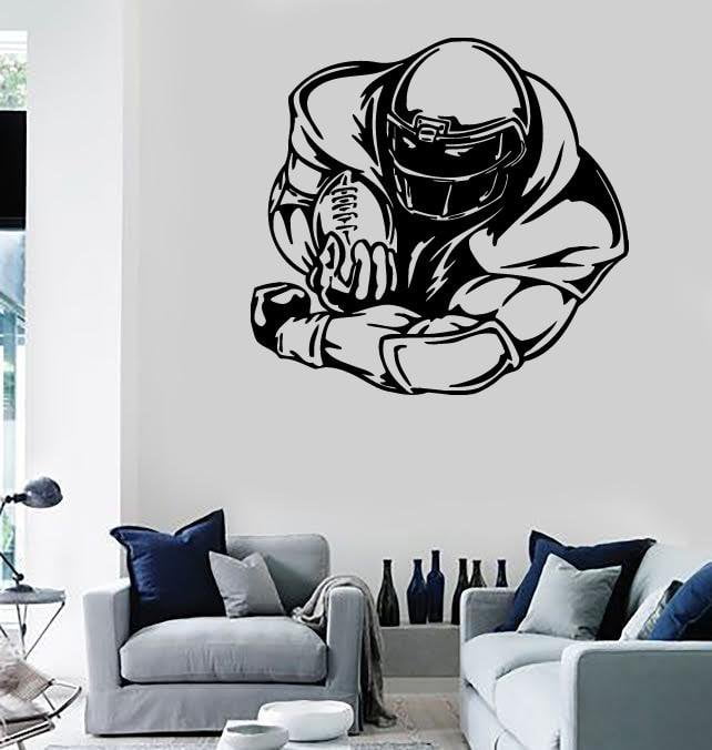 Wall Stickers Vinyl Decal Sport American Football Coolest Decor for Room Unique Gift (ig385)