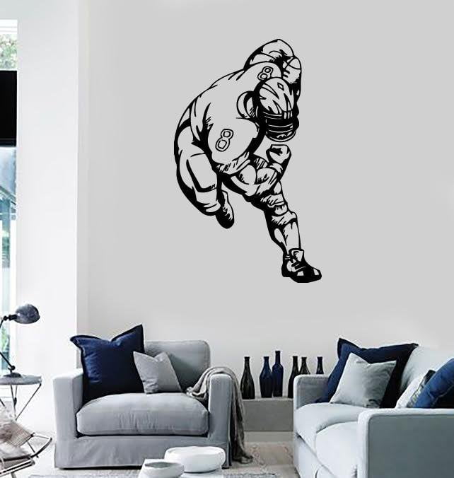 Wall Stickers Vinyl Decal Sport American Football Sportsman Nice Decor Unique Gift (ig387)