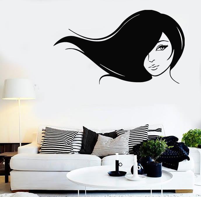 Wall Stickers Vinyl Decal Sexy Girl Long Hair Hairdresser Beauty Salon Unique Gift (ig502)