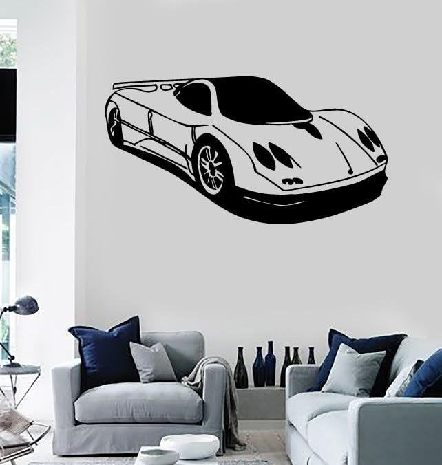 Wall Stickers Vinyl Decal Sports Car Cool Room Decor Unique Gift (ig514)