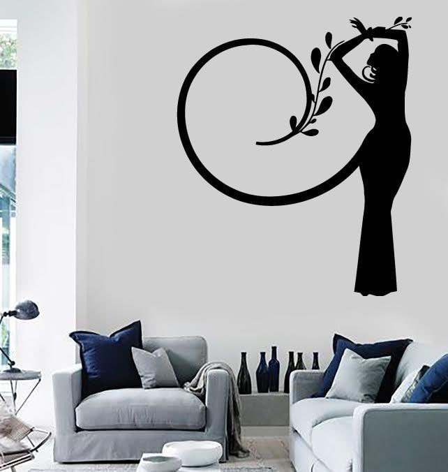 Wall Stickers Vinyl Decal Silhouette Beautiful Woman Abstract Decor Unique Gift (ig584)
