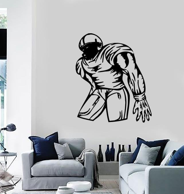 Wall Stickers Vinyl Decal Sports American Football Player for Fans Unique Gift (ig590)