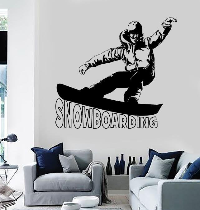 Wall Stickers Vinyl Decal Snowboarding Extreme Sports Teen Room Unique Gift (ig640)