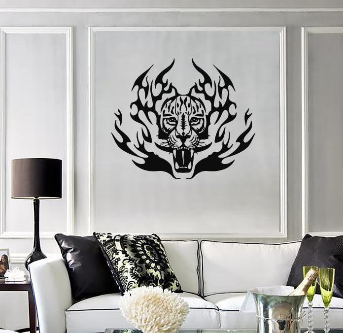 Wall Stickers Vinyl Decal Tiger Animal Predator Tribal Coolest Decor Unique Gift (ig743)