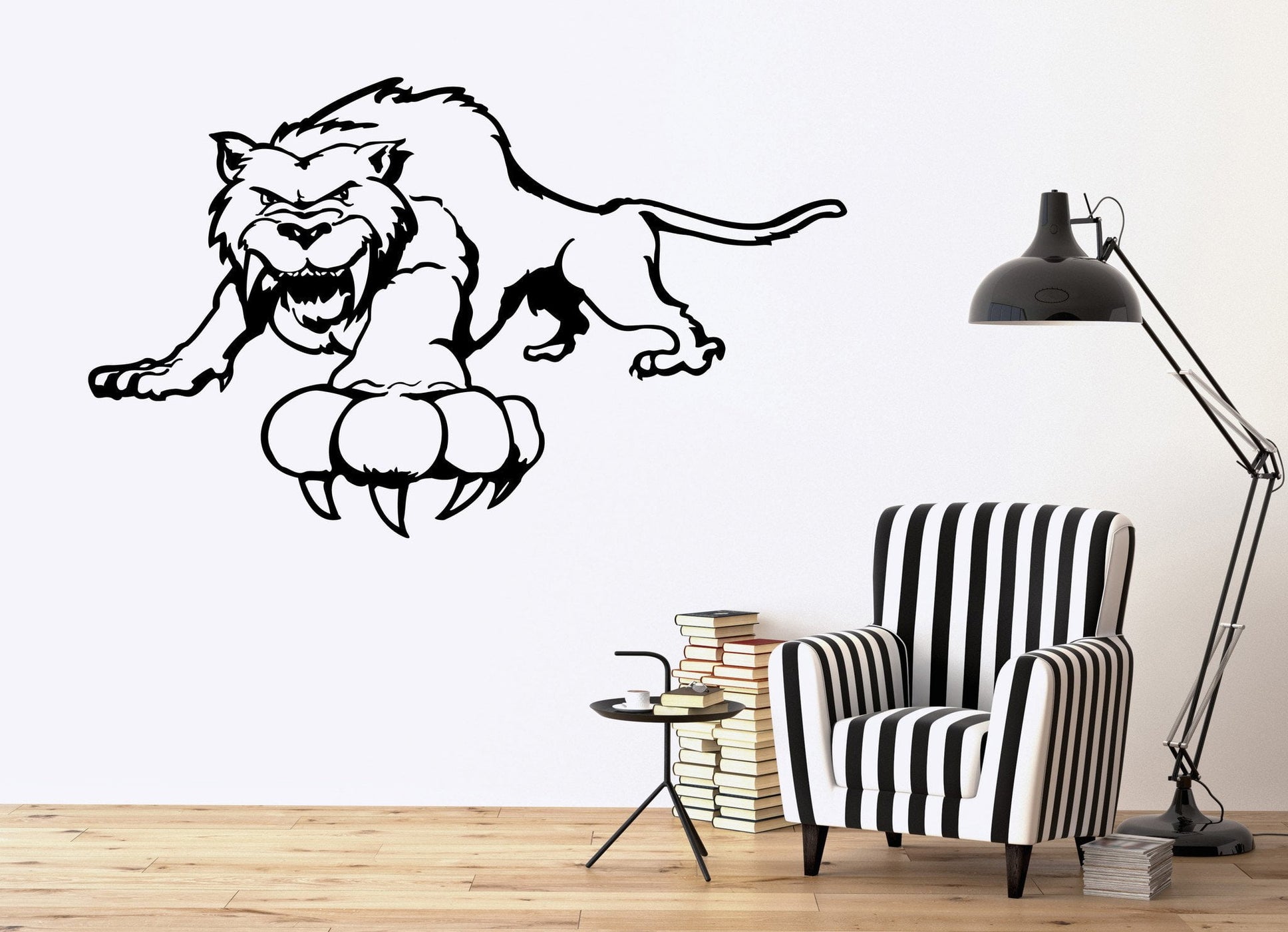 Tiger Wall Stickers Nursery Animal Tribal Predator For Kids Vinyl Deca ...