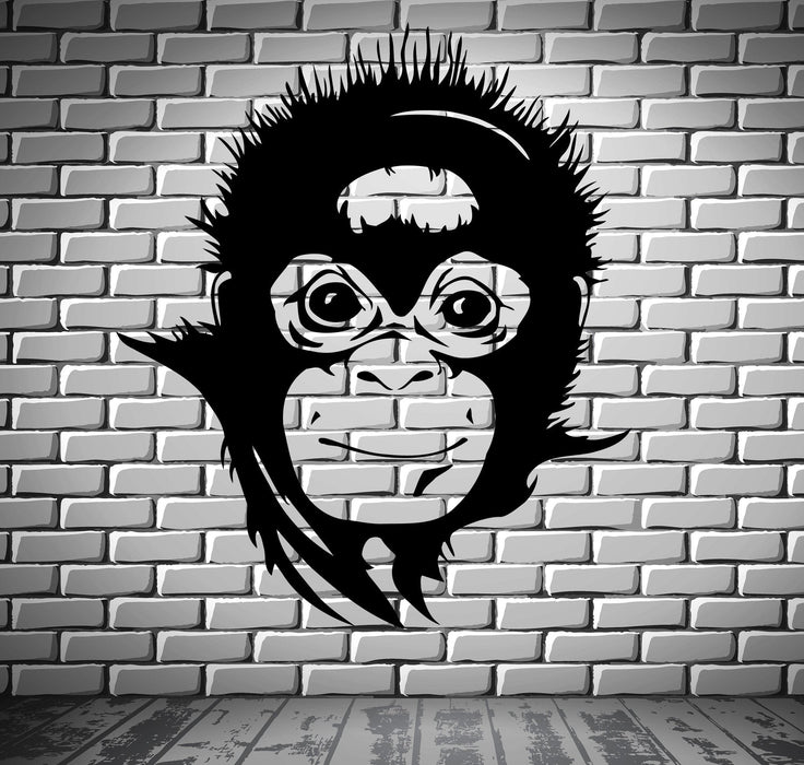 Monkey Wall Stickers Nursery Animals Baby Room Vinyl Decal Unique Gift (ig911)