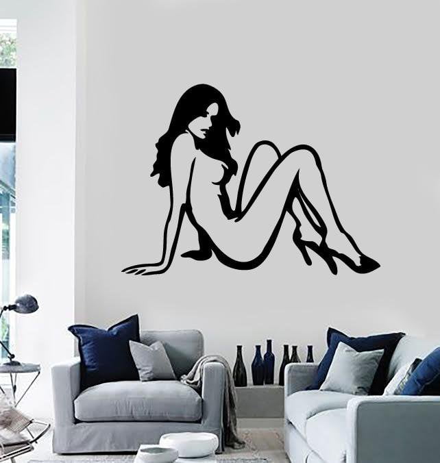 Wall Stickers Vinyl Decal Sexy Girl No Clothes Beautiful Naked Body (ig969)