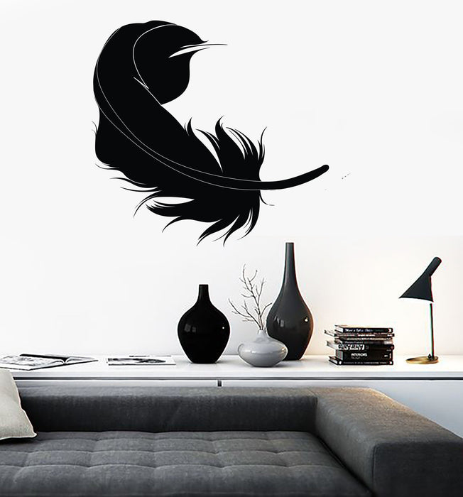 Wall Sticker Vinyl Decal Feather Bird Beautiful Living Room Decor Unique Gift (ig999)