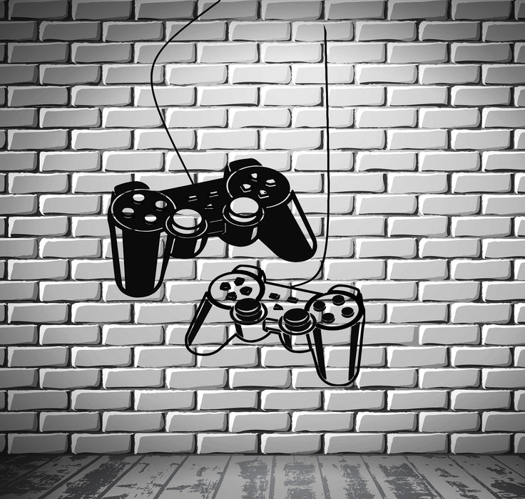 Joystick Wall Decal Gamer Video Game Play Room Kids Vinyl Stickers Art Unique Gift (ig2532)