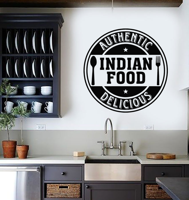 Vinyl Wall Decal Indian Food Authentic Delicious Restaurant Cuisine Stickers Mural (g5050)