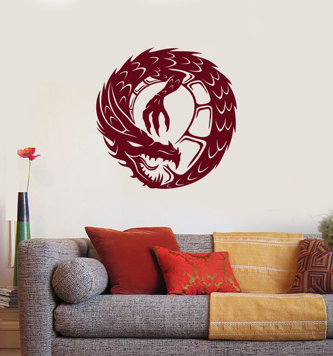 Vinyl Wall Decal Dragon Infinity Fantasy Mythical Creature Kids Room Interior Stickers Mural (ig5848)