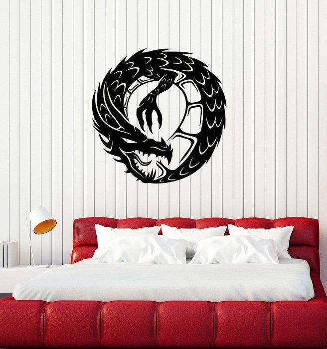 Vinyl Wall Decal Dragon Infinity Fantasy Mythical Creature Kids Room Interior Stickers Mural (ig5848)