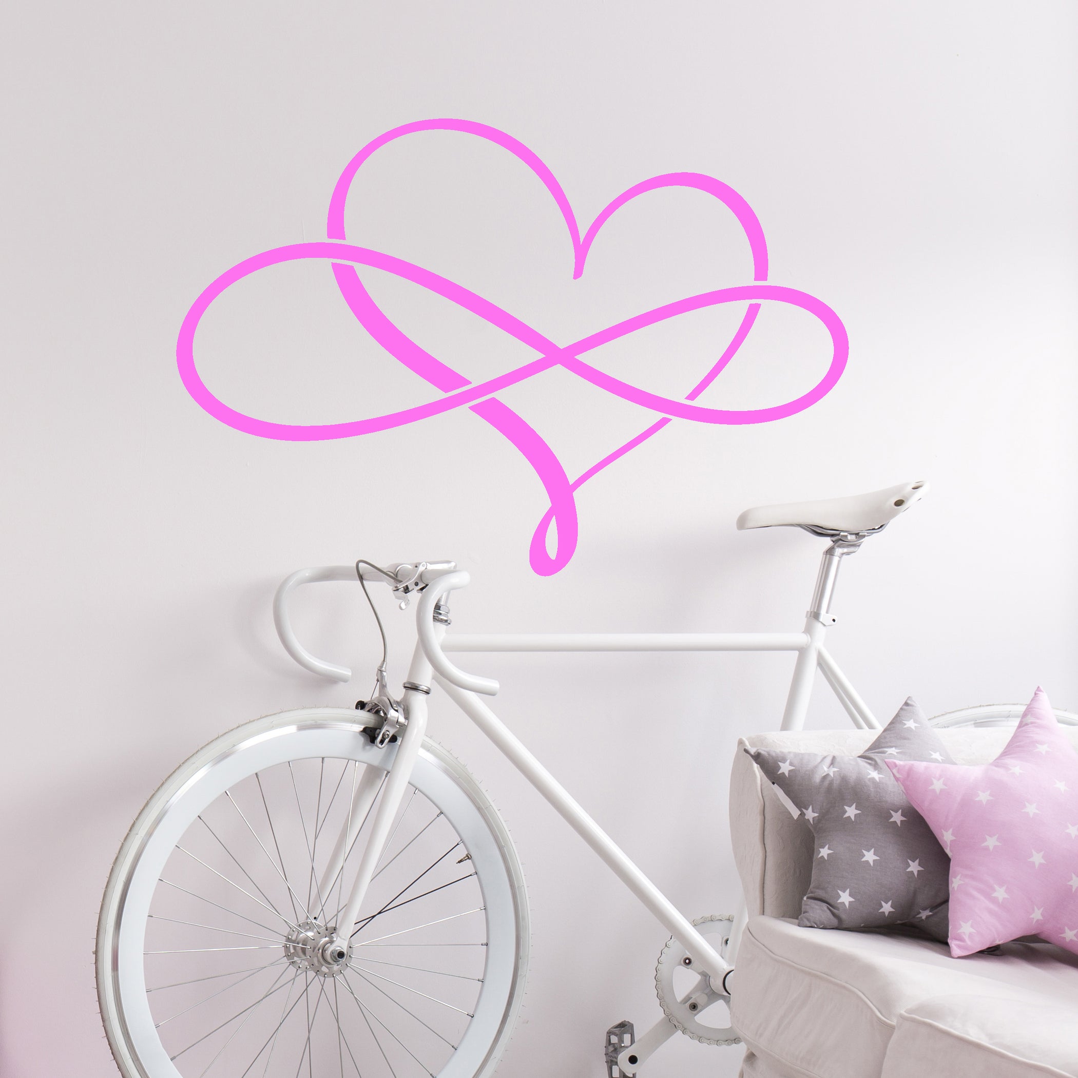 Vinyl Wall Decal Love Forever Heart Symbol Of Infinity Stickers (2960i ...