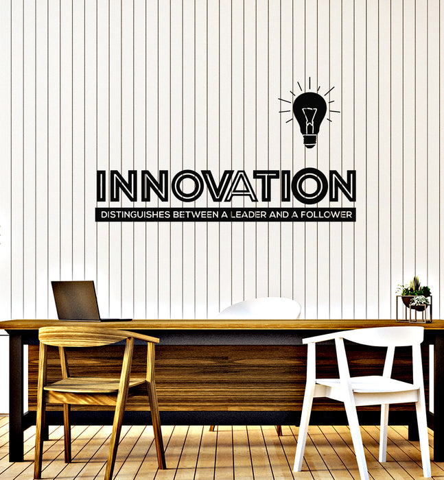 Vinyl Wall Decal Innovation Team Work Success Office Quote Stickers Mural (g4438)