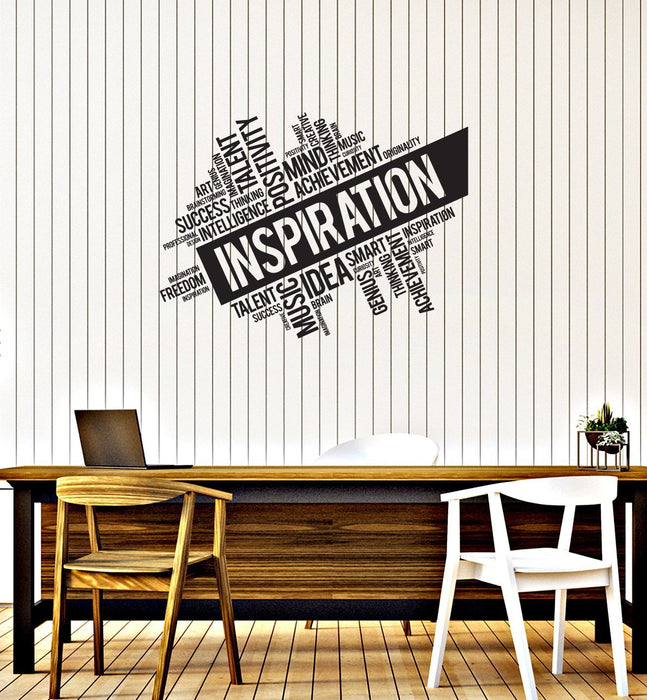 Vinyl Wall Decal Inspiration Words Cloud Office Interior Decor Art Stickers Mural (ig5753)