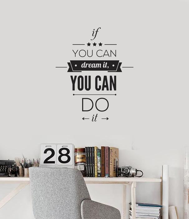 Vinyl Wall Decal Inspirational Office Room Quote Saying Words Art Stickers Mural (ig6023)