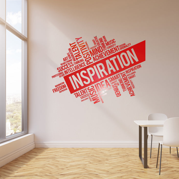 Vinyl Wall Decal Inspiration Success School Office Space Idea Decor Stickers Mural (ig6281)