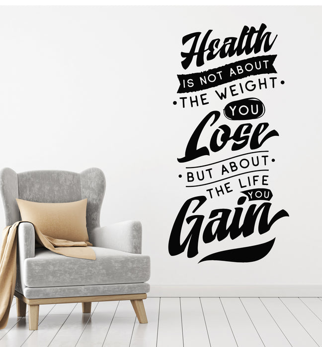 Autocollant mural en vinyle avec citation inspirante sur la santé, décoration saine, autocollants muraux (g5927)