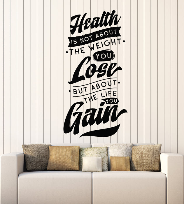 Autocollant mural en vinyle avec citation inspirante sur la santé, décoration saine, autocollants muraux (g5927)