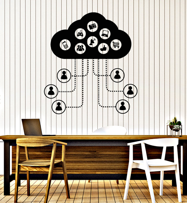 Виниловая наклейка на стену интернет-телефон камера технологии подключения наклейки настенная роспись (g5532)