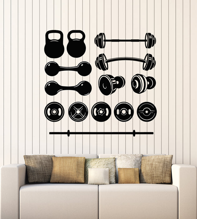 Виниловые наклейки на стену Тренажерный зал Тренировки Железный Спорт Бодибилдинг Фитнес Наклейки Фреска (g2100)