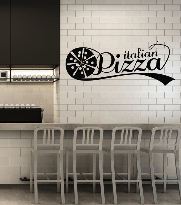 Vinyl Wall Decal Italian Pizza Pizzeria Restaurant Fast Food Store Stickers Mural (g1842)