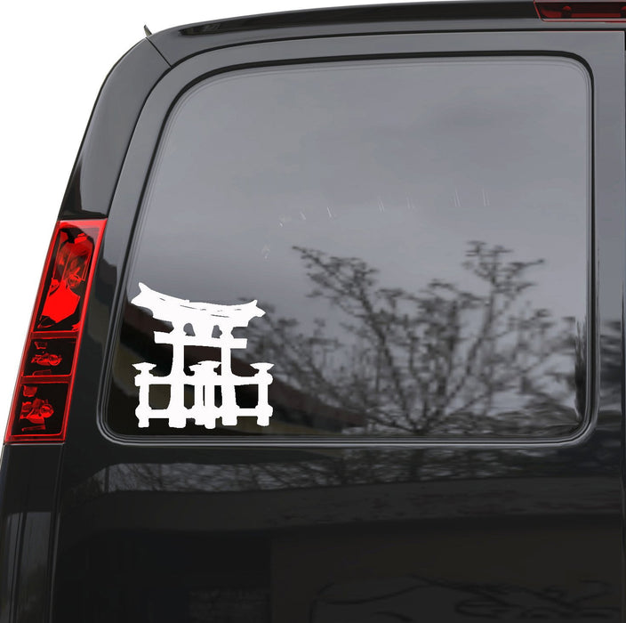 Auto Car Sticker Decal Asian Japanese Gates Torii Truck Laptop Window 5" by 5.2" Unique Gift m461c