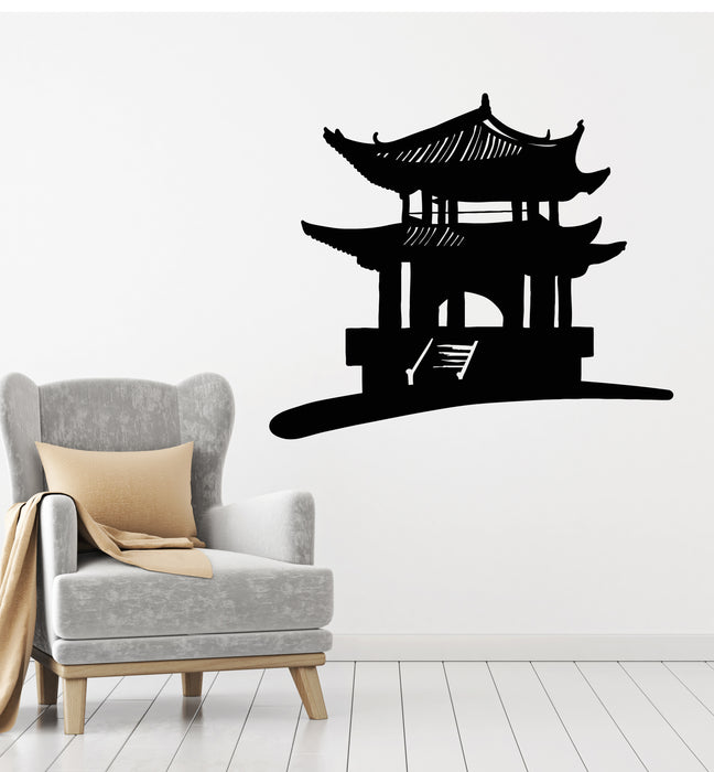 Vinyl Wall Decal Japanese Pagoda Oriental Asian Decoration Stickers Mural (g6159)