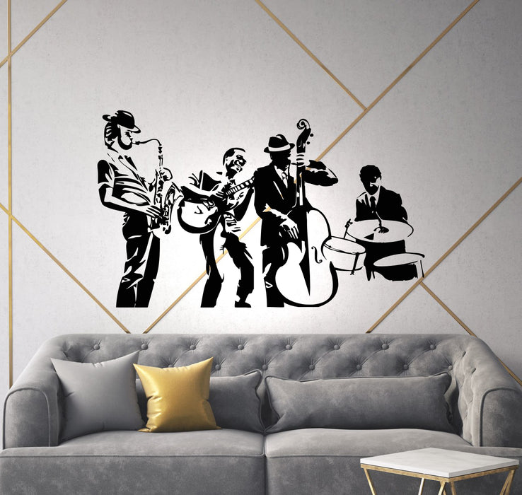 Vinyl Wall Decal Jazz Band Musical Art Music Decor Stickers Mural Unique Gift (ig4054)