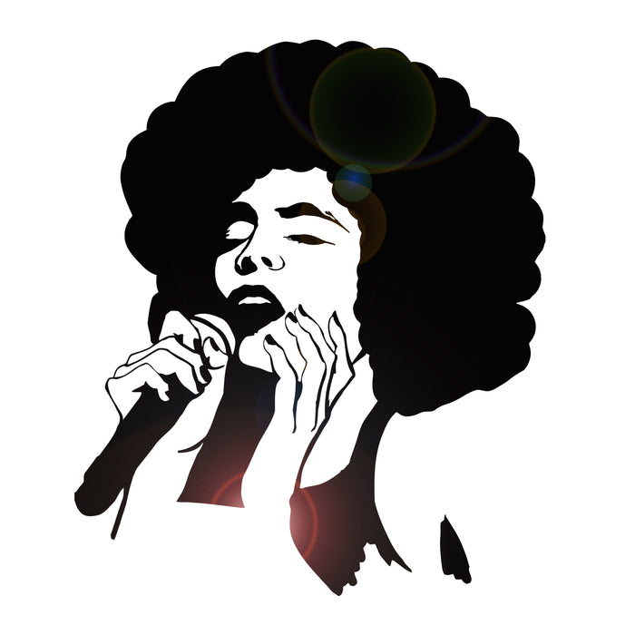 Vinyl Wall Decal Jazz Singer Music Beautiful Woman Black Lady Karaoke Stickers Mural (ig6272)