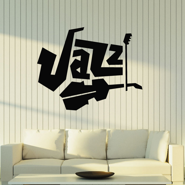 Vinyl Wall Decal Violin Jazz Musical Band Music Bar Decor Stickers Mural (g8061)