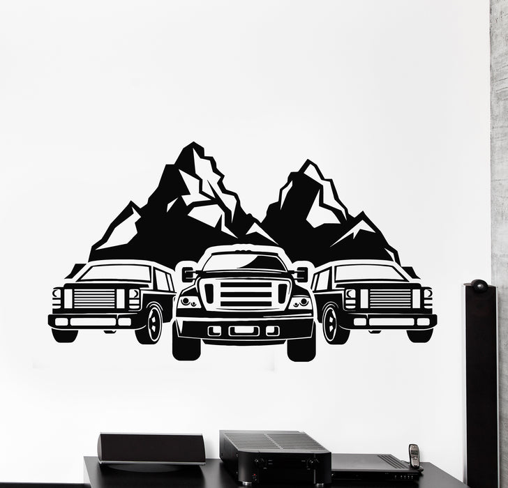 Vinyl Wall Decal SUV Big Cars Outdoor Garage Mountains Wildlife Stickers Mural (g2203)