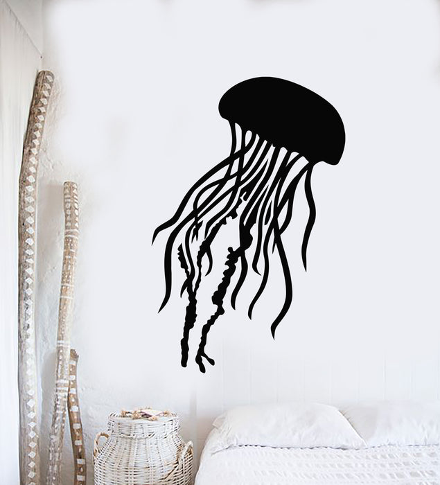 Vinyl Wall Decal Jellyfish Nautical Animal Marine Ocean Stickers Mural (g1250)