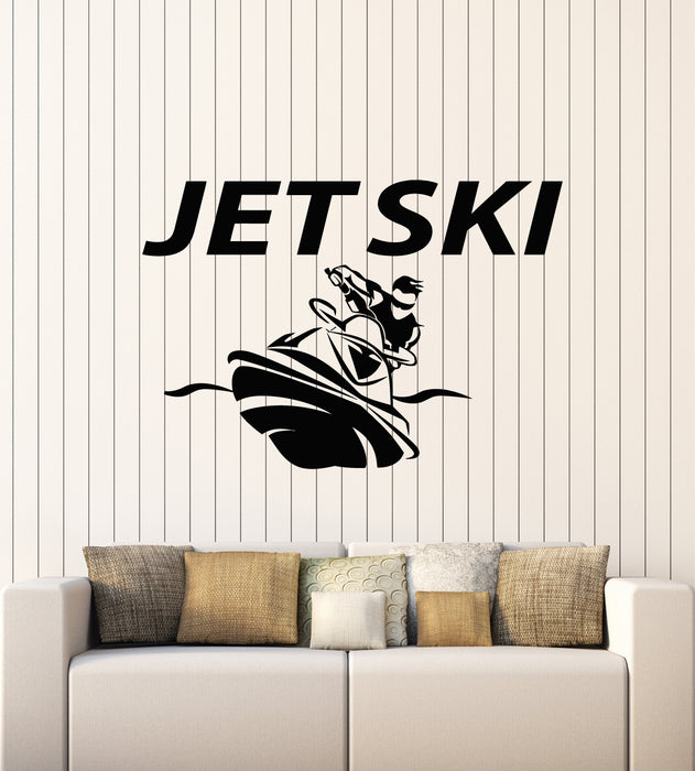 Vinyl Wall Decal Watercraft Water Racing Jet Ski Aquabike Stickers Mural (g4866)