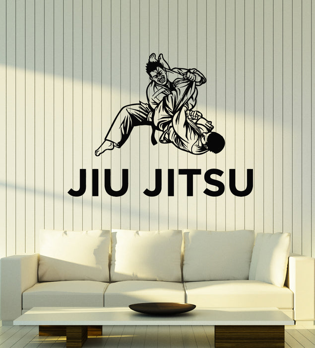 Vinyl Wall Decal Fighters Sport Club Fighting Jiu Jitsu Karate Stickers Mural (g6744)