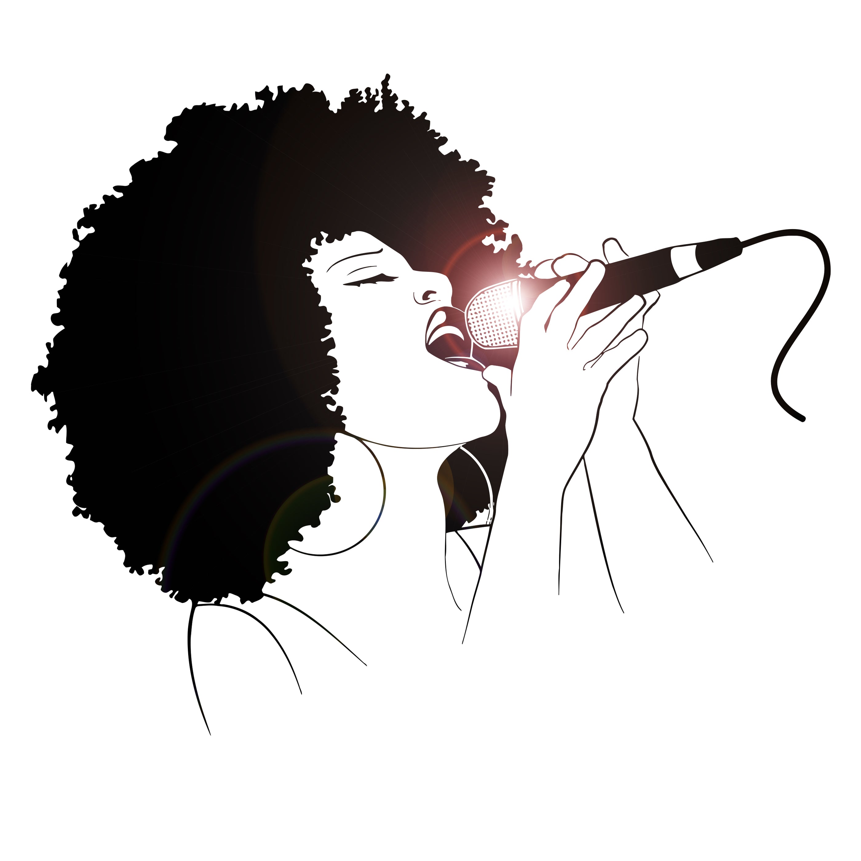 Vinyl Wall Decal Hot Sexy Woman Black Lady Singer Music Stickers Mural ...