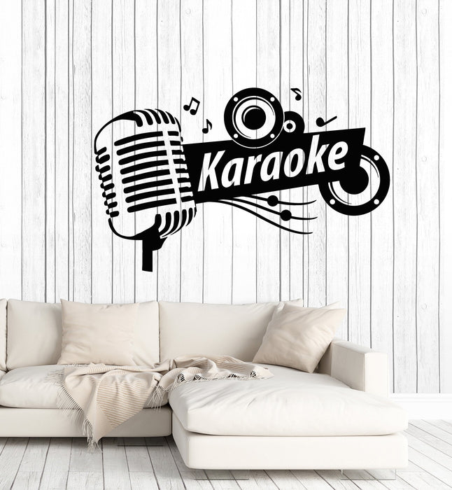 Karaoke Club Vinyl Wall Decal Sing Microphone Musical Art Decor Stickers Mural (ig5310)