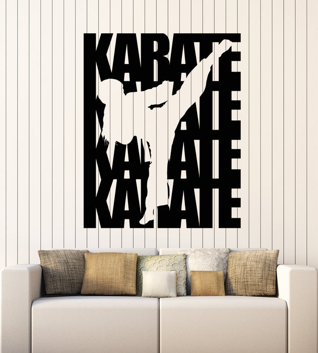 Vinyl Wall Decal Karate Warrior Silhouette Eastern Martial Arts Stickers Mural (g7217)