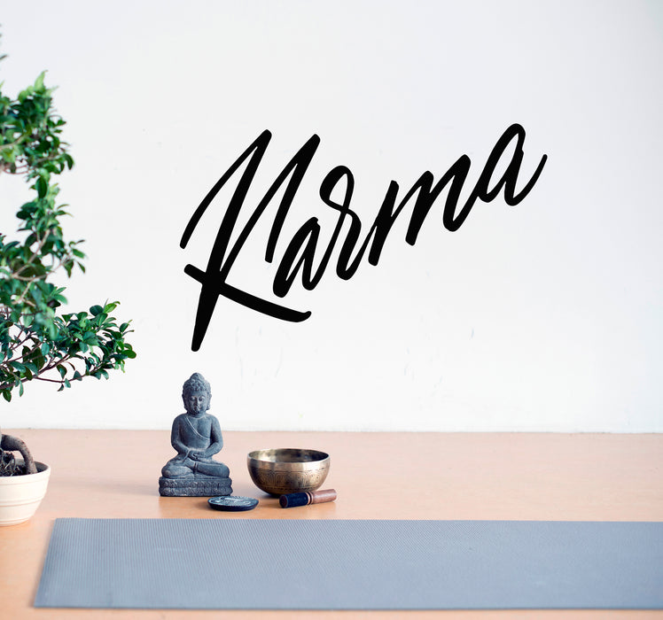 Vinyl Wall Decal Karma Words Meditation Room Zen Yoga Stickers Mural 22.5 in x 14 in gz170