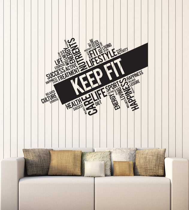 Vinyl Wall Decal Gym Fitness Center Home Beauty Salon Spa Words Cloud Stickers Mural (ig5740)