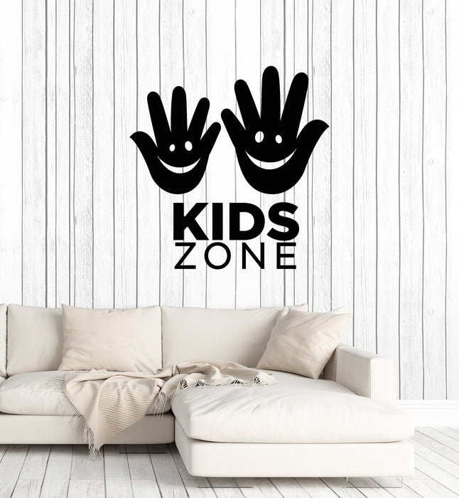 Vinyl Wall Decal Kids Zone Hands Positive Art Room Decoration Stickers Mural (ig5582)